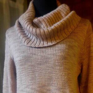 H&M Blush Colored, Cowl Neck Sweater - Size S